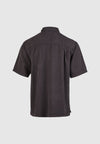 Cleptomanicx Blue Graphite Oversized Easy Shirt Kurzarm Hemd Herren grau