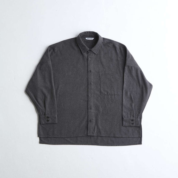 Arniko Tahira Flanellhemd Black Melange One Size Bio-Baumwolle schwarz
