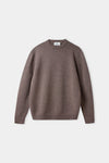 About Companions Morten Merinowolle-Pullover Herren taupe meliert – Vorderansicht