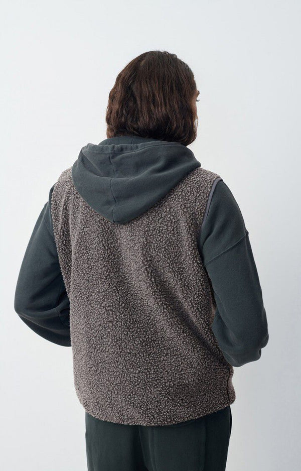 American Vintage Hoktown Weste Charcoal Melange Herren dunkelgrau