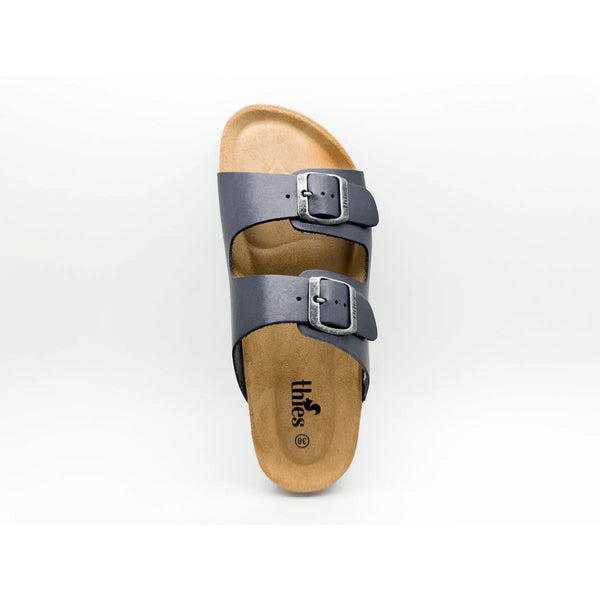 Thies Eco Leder Sandalen Charcoal