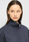 Elvine Enya Overshirt Navy Melange Damen Jacke Blouson blau