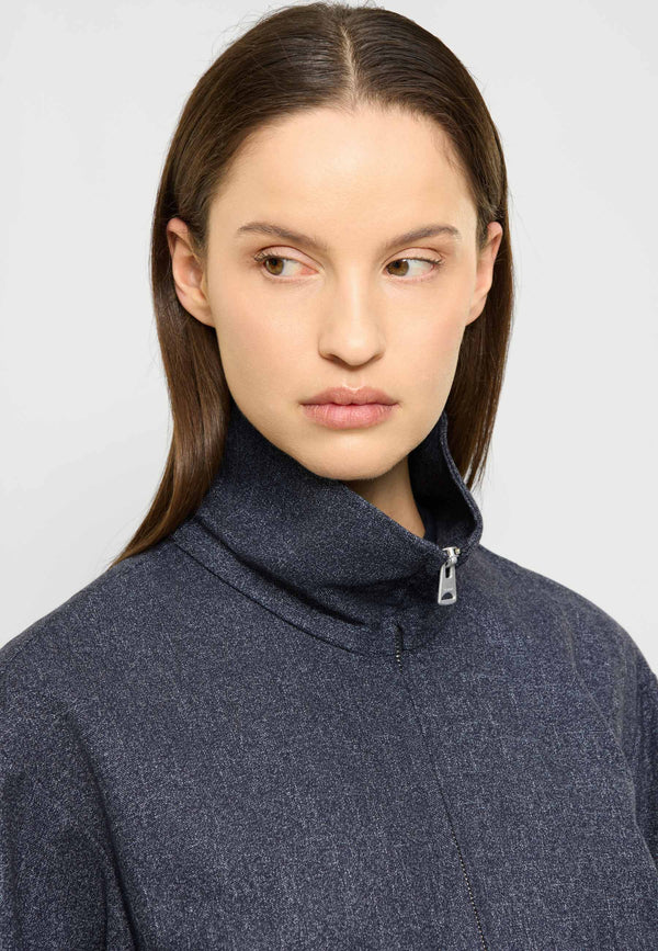 Elvine Enya Overshirt Navy Melange Damen Jacke Blouson blau