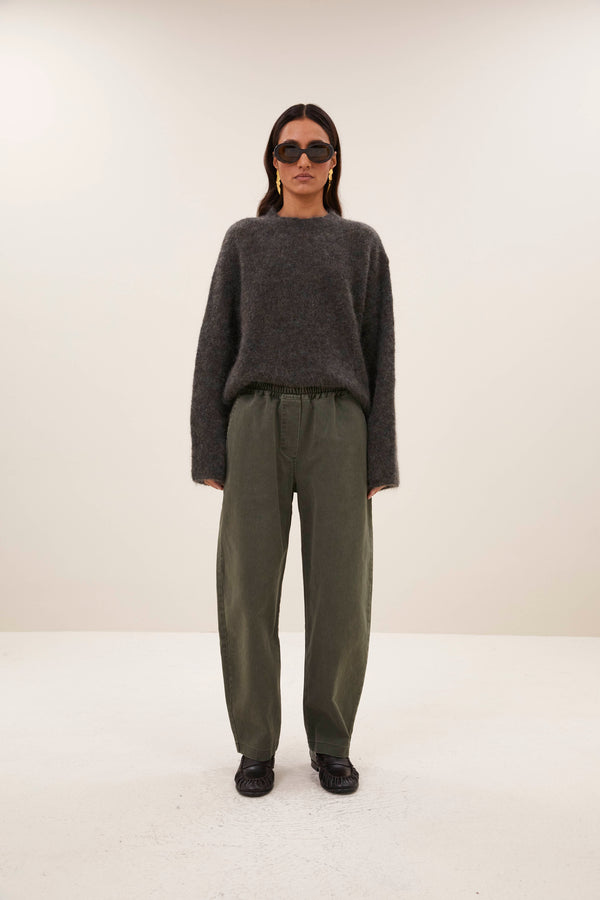 By-Bar Vasile Pullover Moss Brown Damen Mohair braun