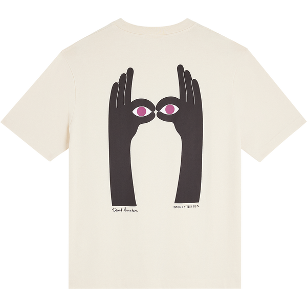 Bask in the Sun Look Tee Ivory Herren T-Shirt Relaxed Fit creme
