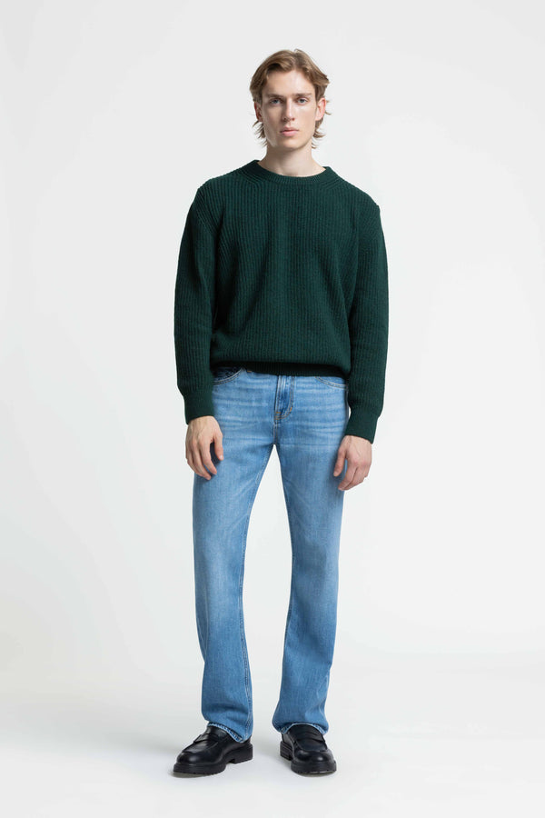 Kings of Indigo Mid Worn Stretch Iskander Jeans Herren blau