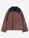 Bobo Choses Soft Reversible Sherpa Jacket Damen Wendejacke braun blau