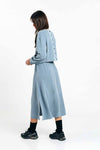 Suite13Lab Ferro Skirt Blue Gray Damen Midirock Lyocell graublau