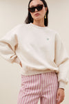 By-Bar Bibi Melange Lucky Everyday Sweater Damen Pullover hellcreme