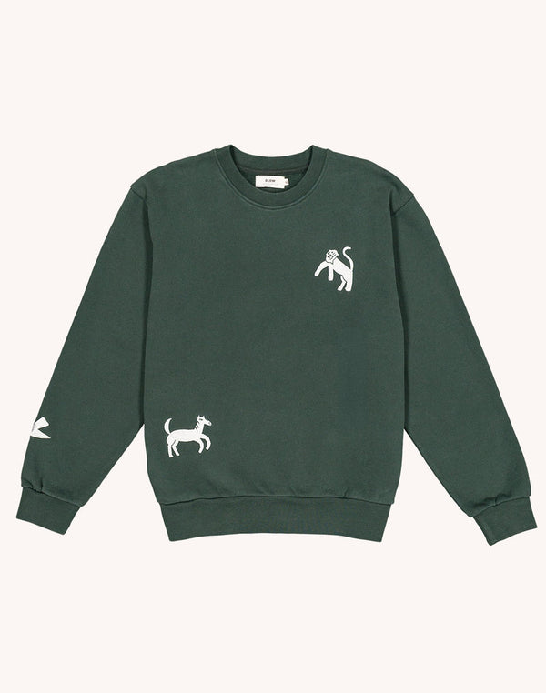 OLOW Wild Sweatshirt Herren Lärchengrün – freigestellte Vorderansicht