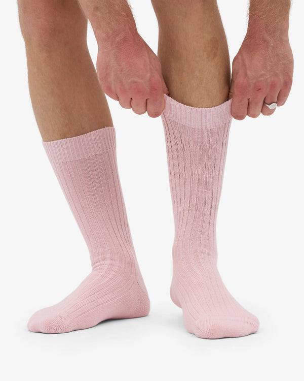 Colorful Standard Merino Wool Blend Socke - Faded Pink