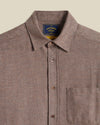 Portuguese Flannel Espiga Brown Herren Hemd Baumwolle beige