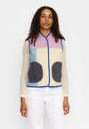 Selfhood Quilted Block Weste Damen helllila