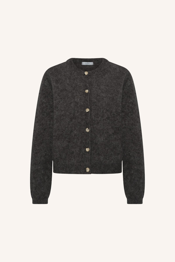 By-Bar Vasile Cardigan Moss Brown Damen Strickjacke Mohair braun