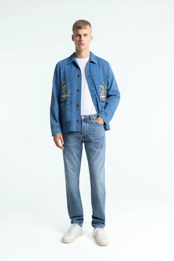 Kings Of Indigo Addo Atria Mid Used Jeans Tapered Leg Herren blau