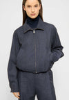 Elvine Enya Overshirt Navy Melange Damen Jacke Blouson blau