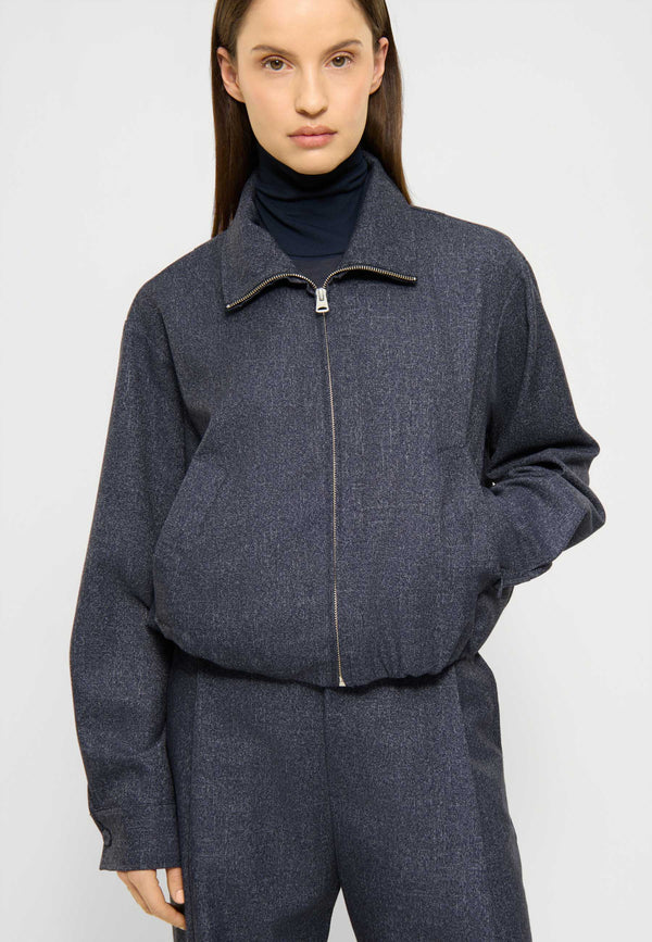 Elvine Enya Overshirt Navy Melange Damen Jacke Blouson blau