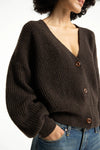 Kings of Indigo Decima Chocolate Brown Cardigan Damen braun