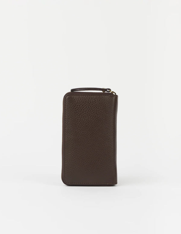O MY BAG Jett Wallet Chocholate Soft Grain Leather Geldbörse braun