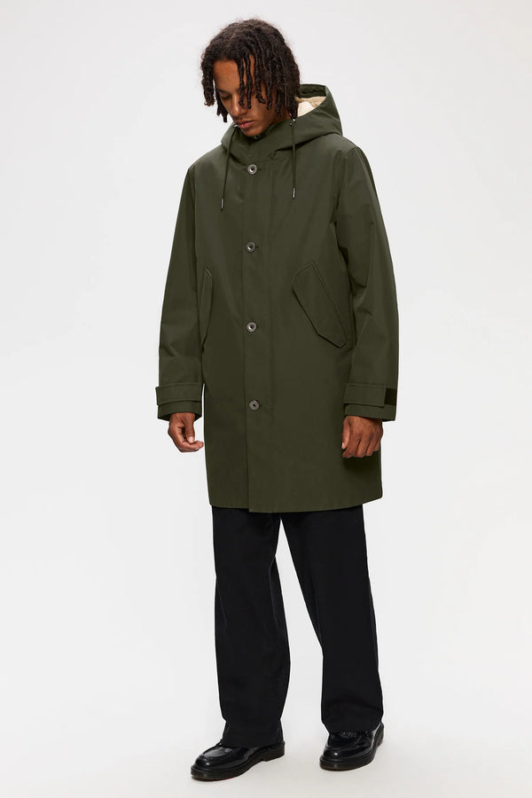Elvine Figge Parka Dark Moss Herren Winterjacke Wasserfest grün