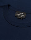 Mads Nørgaard Klassik Rib Esben Sky Captain dunkelblau T-Shirt Herren