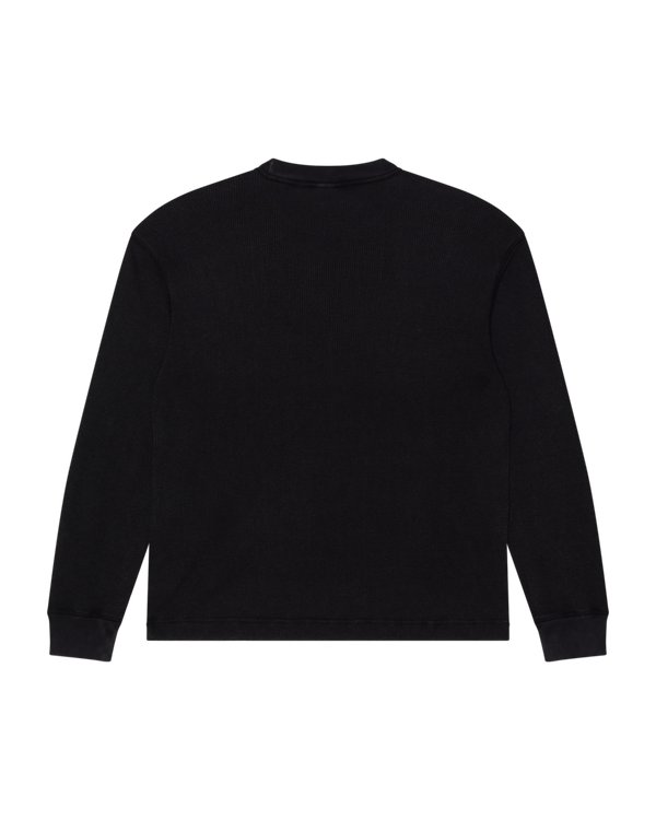 Obey Post Thermal LS Vintage Dusty Black Limo Herren Pullover schwarz