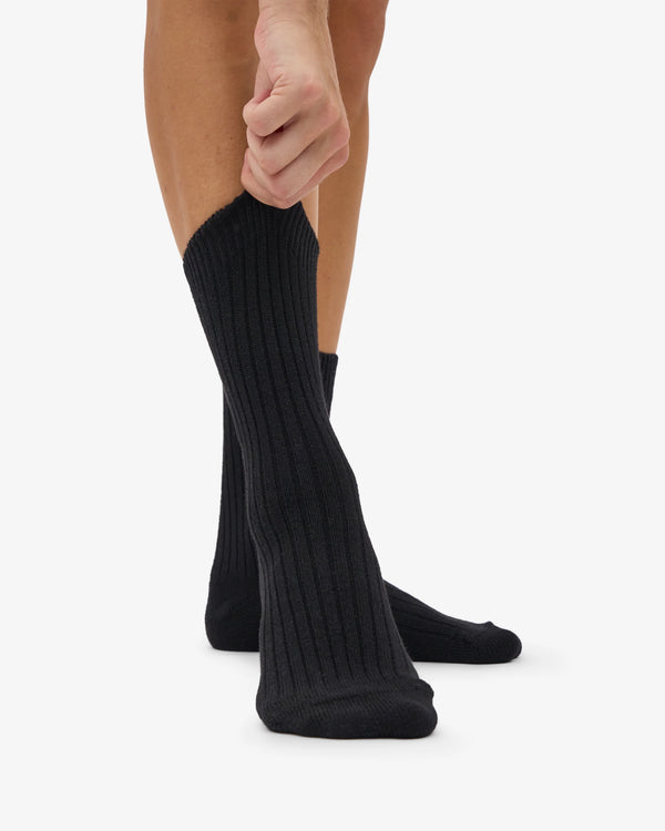 Colorful Standard Merino Wool Blend Socke - Deep Black