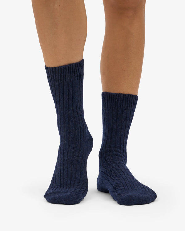 Colorful Standard Merino Wool Blend Socke - Navy Blue