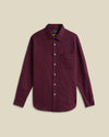 Portuguese Flannel Teca Shirt Bordeaux Herren Hemd rot