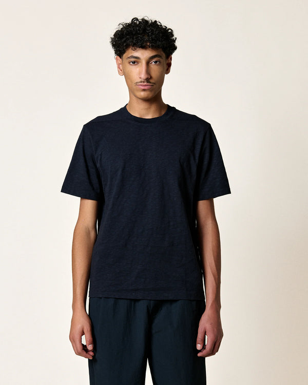 Homecore Robert T-Shirt Navy Herren Baumwolle dunkelblau