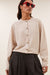 By-Bar Cleo Merino Cardigan Oyster Melee Damen Strickjacke beige