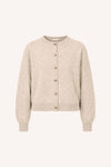 By-Bar Cleo Merino Cardigan Oyster Melee Damen Strickjacke beige
