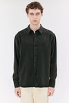 Elvine Ossian Shirt Tencel Hemd Black Herren schwarz