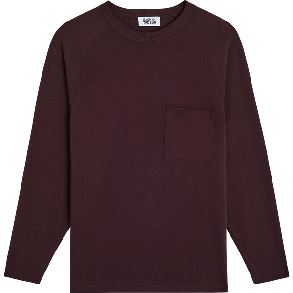 Bask in the Sun Bixintxo Tee Wine Herren Pullover Bio Baumwolle rot
