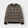 Dedicated Mora Fairisle Hike Black Herren Strickpullover schwarz ecru