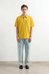 Edmmond Studios Burning Sun Polo-Shirt Herren Plain Mustard