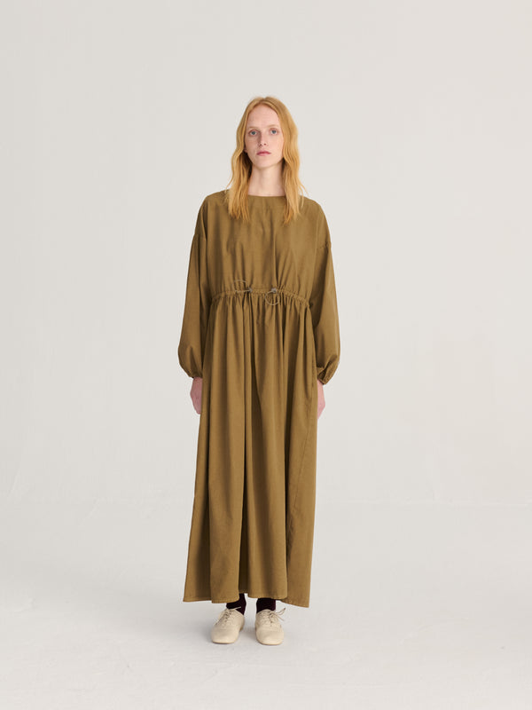 Bobo Choses Poplin Elastic Waist Dress Khaki Damen Maxi Kleis khaki