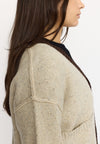 Selfhood Heavy Block Cardigan Offwhite Damen Merino Alpaka Strickjacke weiß