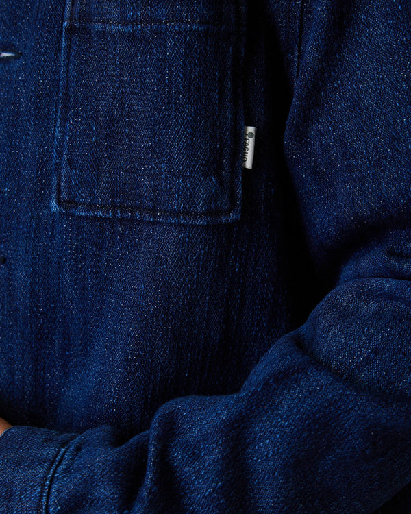 Faguo Lorge Denim Jacke Blau Herren Bio-Baumwolle blau