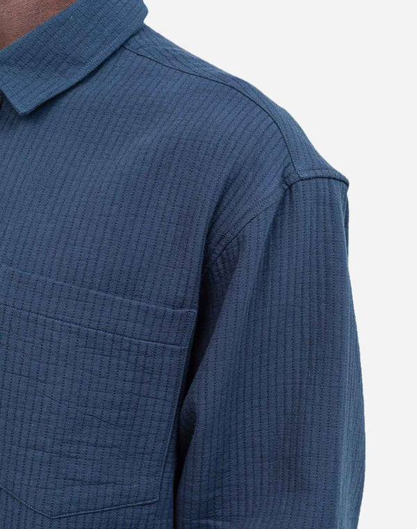 Olow Shirt Chemise Nago Bleu Nuit Hemd Herren blau