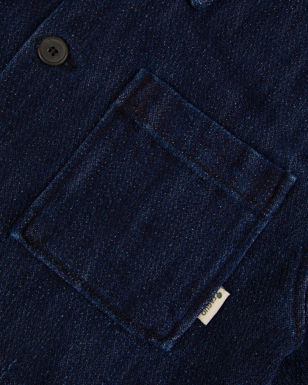 Faguo Lorge Denim Jacke Blau Herren Bio-Baumwolle blau