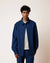 Faguo Gastine Overshirt Bleu Herren Baumwoll-Canvas blau
