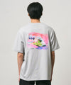 Gramicci Bass Tee Mist Herren T-Shirt Bio-Baumwolle Print hellgrau