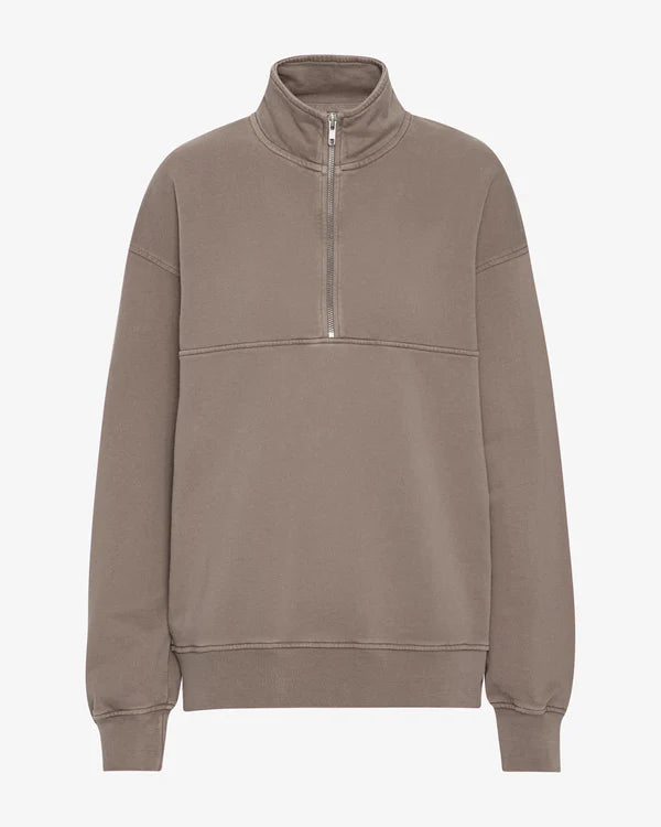 Colorful Standard Organic Quarter Zip Unisex Faded Khaki