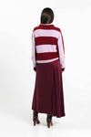 Suite13Lab Babol Jumper Stripes Brick Damen Sweater Strickpullover Streifen rotbraun