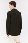 Elvine Ossian Poplin Deep Olive Herren Hemd oliv