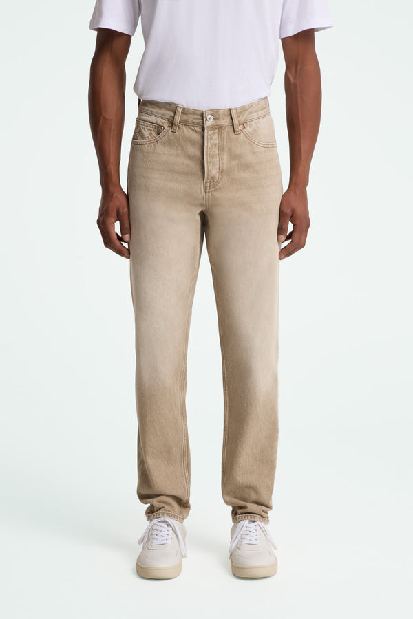 Kings of Indigo Sushan Retro Beige Worn Jeans Hose Herren Hellbraun