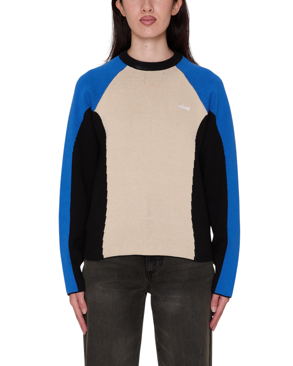 Obey Angie Crew Sweater Damen Colorblock Pullover cream multi