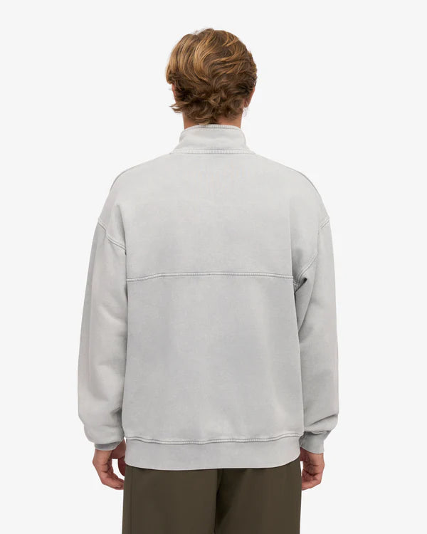 Colorful Standard Organic Quarter Zip Faded Grey unisex hellgrau