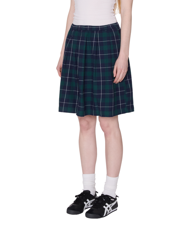 Obey Shelly Plaid Pleated Skirt Rock grün